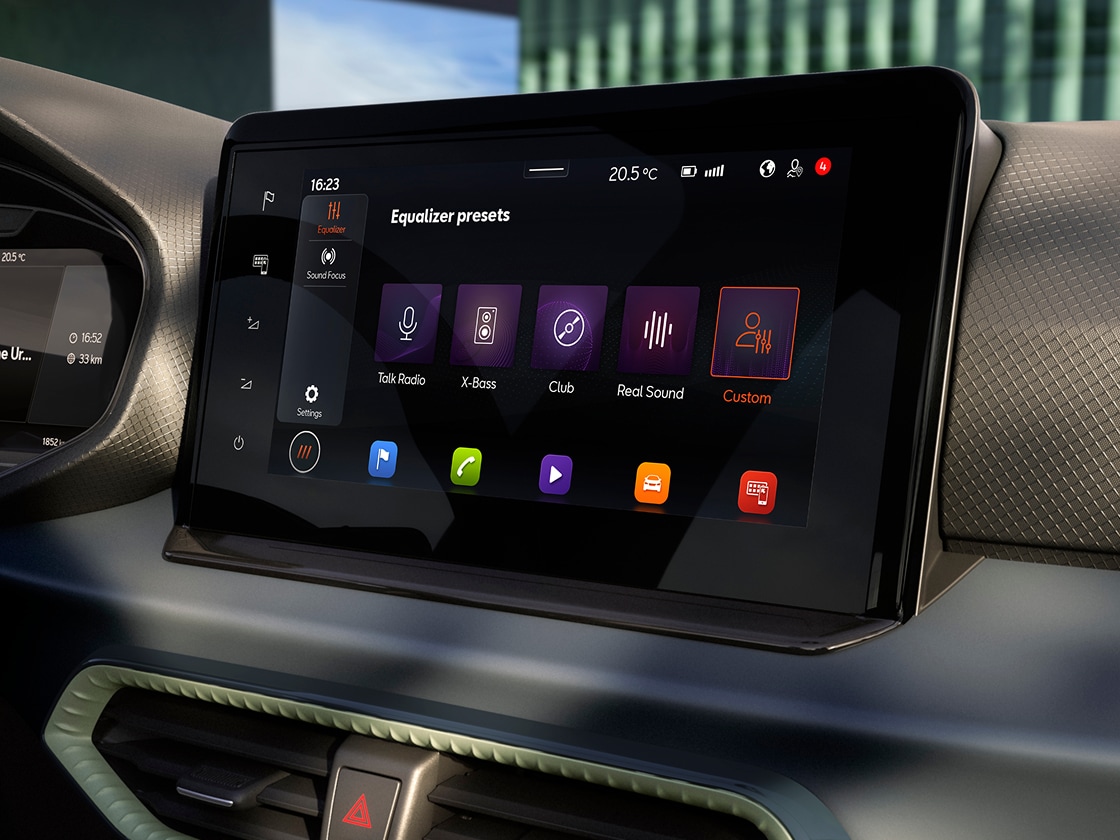 Trend Plus Pack voor de SEAT Arona met Navi System, het premium geluidsequalizersysteem van SEAT Trend Plus Pack voor de SEAT Arona met Navi System, het premium geluidsequalizersysteem van SEAT