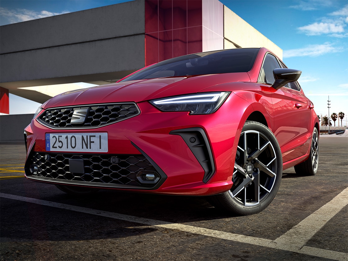 Voorbumper en full-leddetails van de SEAT Ibiza 2025