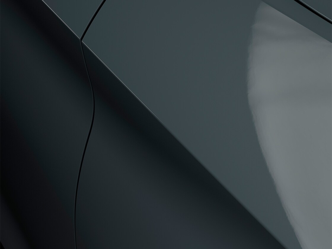Seat leon en bleu fjord avec finition unie, gros plan de la carrosserie.