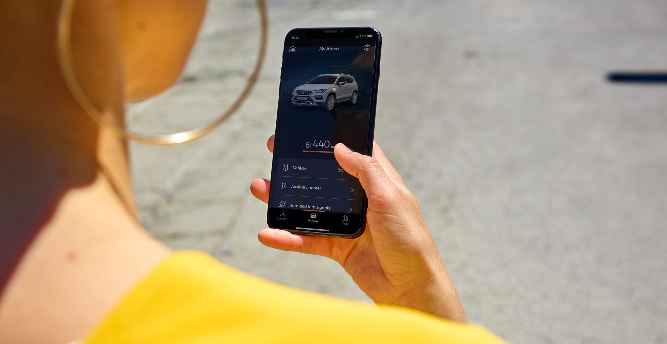 SEAT ATECA SUV acces a distance via application seat connect sur smartphone