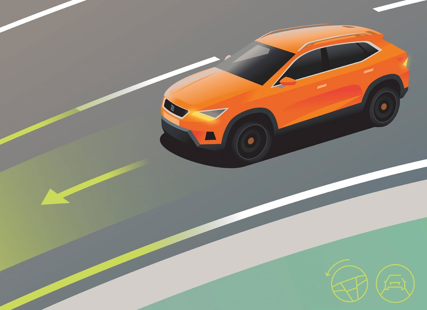 SEAT ATECA SUV illustration fonction travel-assist