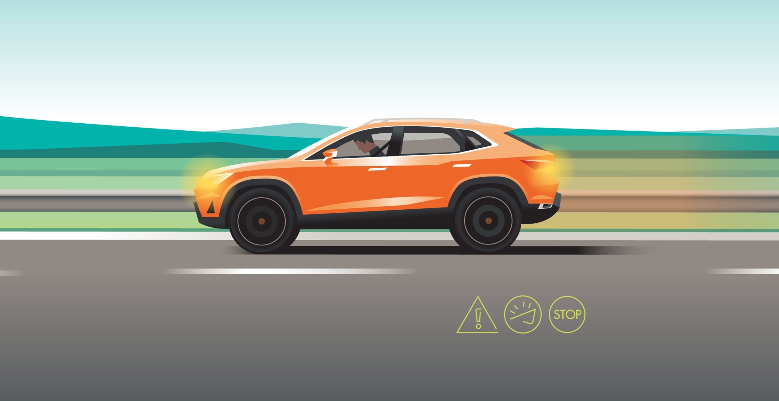 SEAT Ateca illustration fonction de securite emergency assist