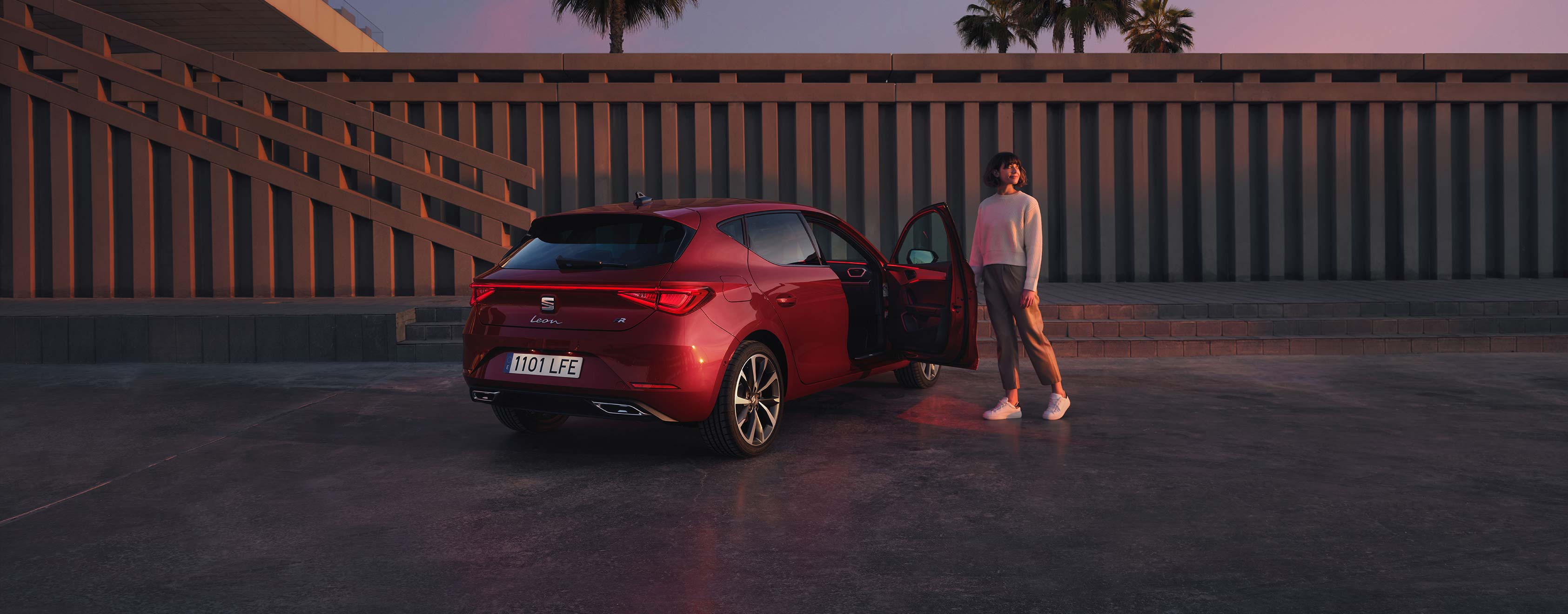 Vue de l’arrière de la SEAT Leon 