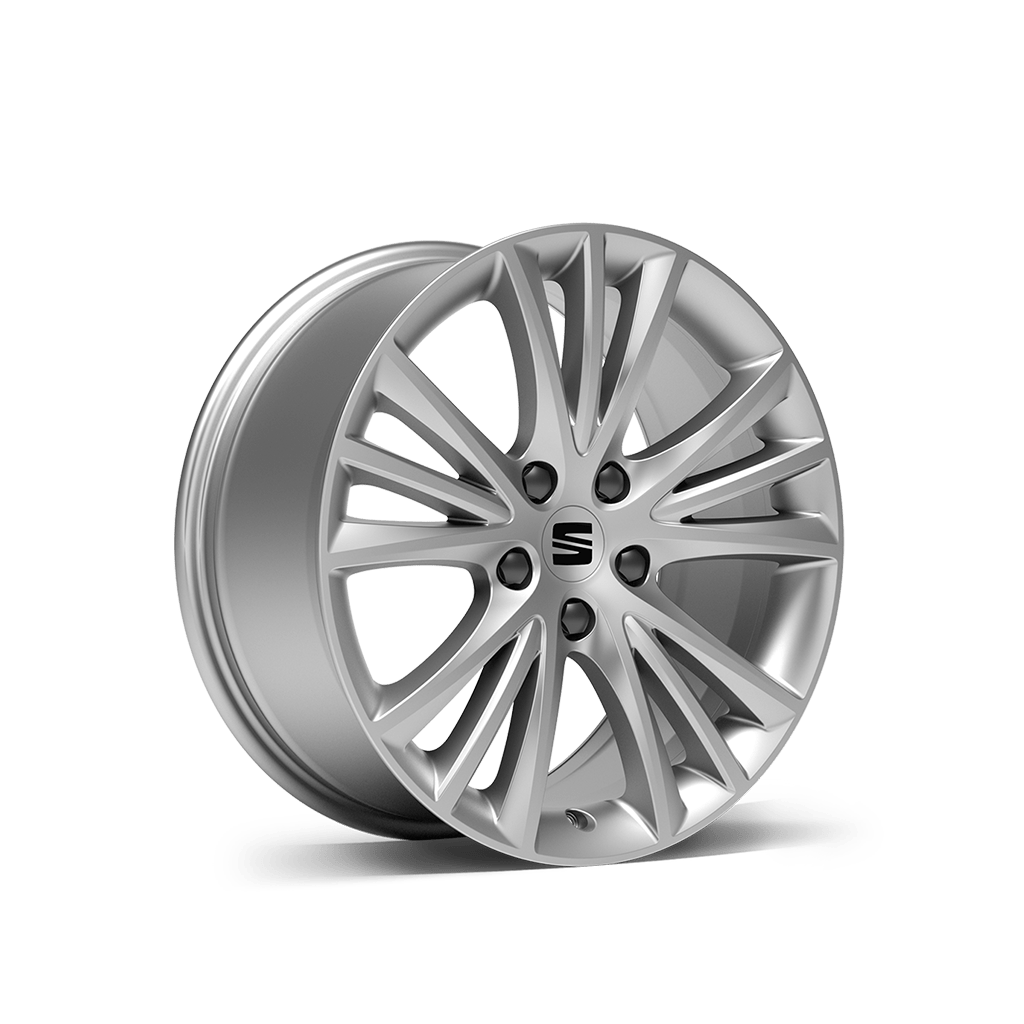 Jantes en alliage de 17 pouces Dynamic Style Argent Brillant