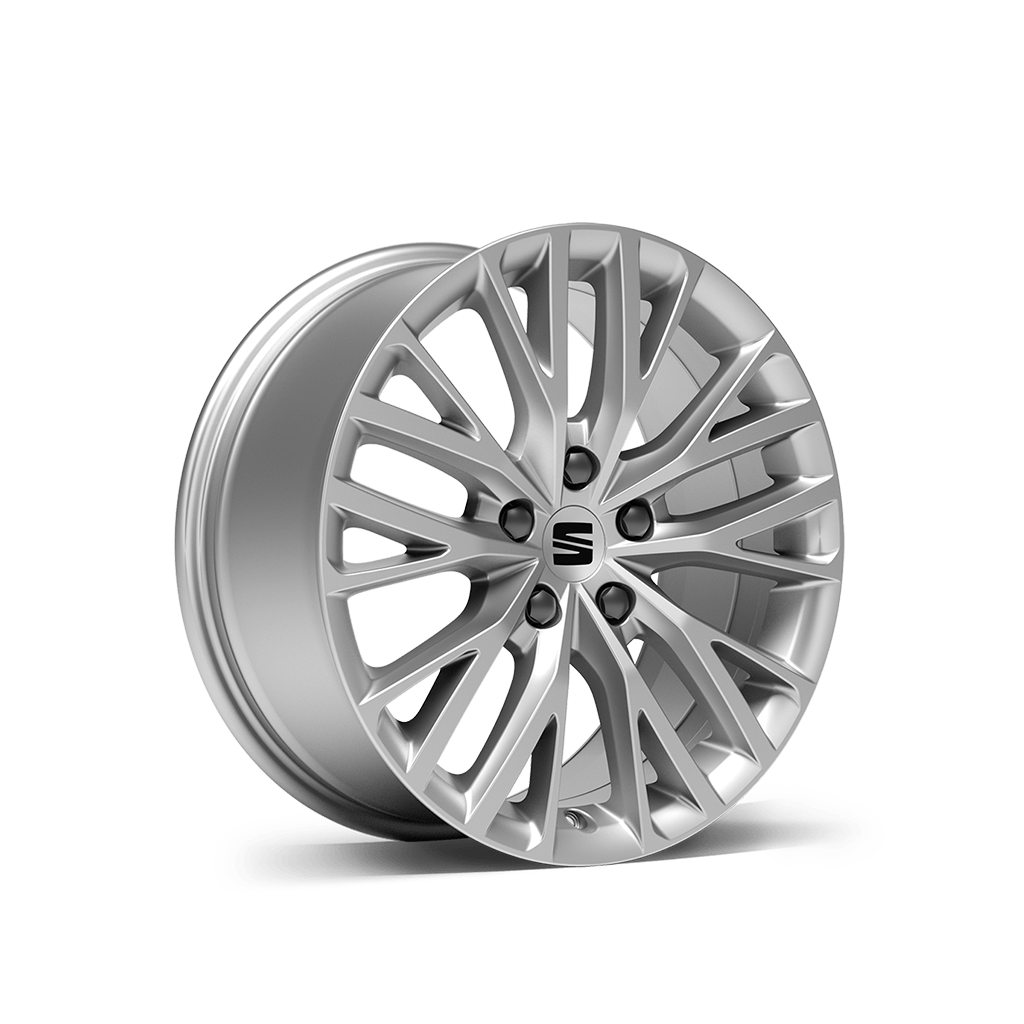 Jantes en alliage de 17 pouces Dynamic II Argent Brillant